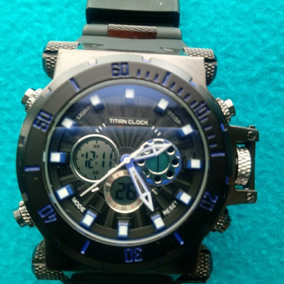 Titan Watch w/blue - Picture 2 of 3